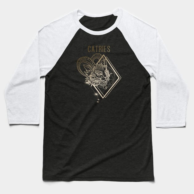 A zodiac cattery: Aries 2.2 by Blacklinesw9 Baseball T-Shirt by Blacklinesw9